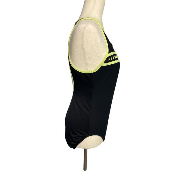 Miraclesuit black green diamond texture pattern swimsuit slimming womens size 14 - Picture 2 of 9